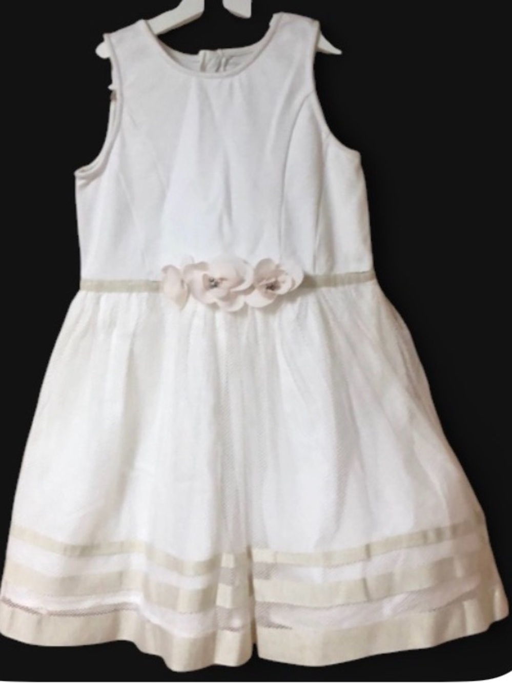 New Camilla flower Girl white Party Dress lace tulle skirt